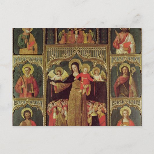 ロザリオのヴァージンのアルタルピース, c.1500 ポストカード (正面)