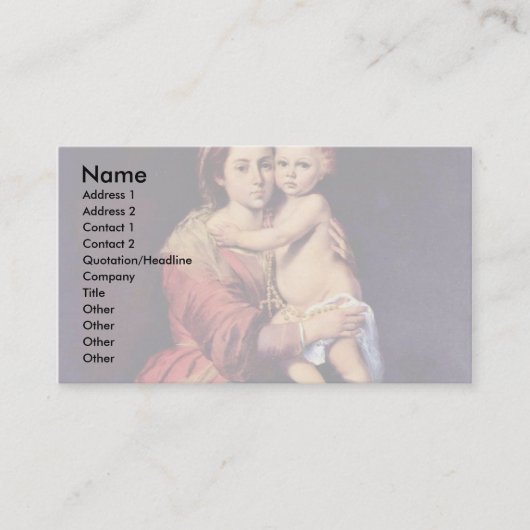 ロザリオの女性 名刺 (正面)