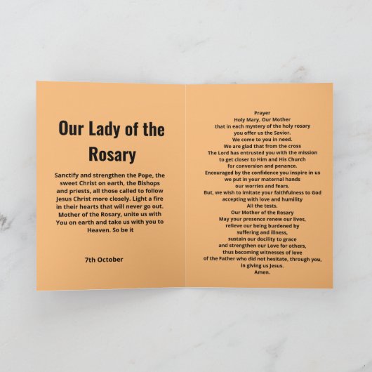 ロザリオの女神 カード (内部)