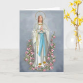 ロザリオの我々の女性とバラ カード (黄色い花)