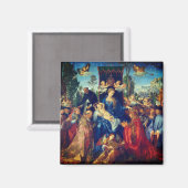 ロザリオの饗宴 – Albrecht Durer, 1506 マグネット (正面/裏面)