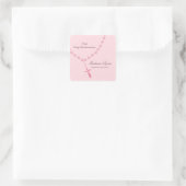 ロザリオビーズファーストホーリーコミュニオンピンクブラウン スクエアシール (バッグ)