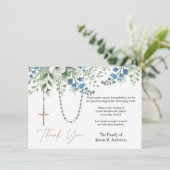 ロザリオフローラ写真葬儀弔問悔やみや弔慰 サンキューカード (スタンド正面)