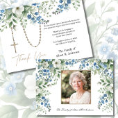 ロザリオフローラ写真葬儀弔問悔やみや弔慰 サンキューカード