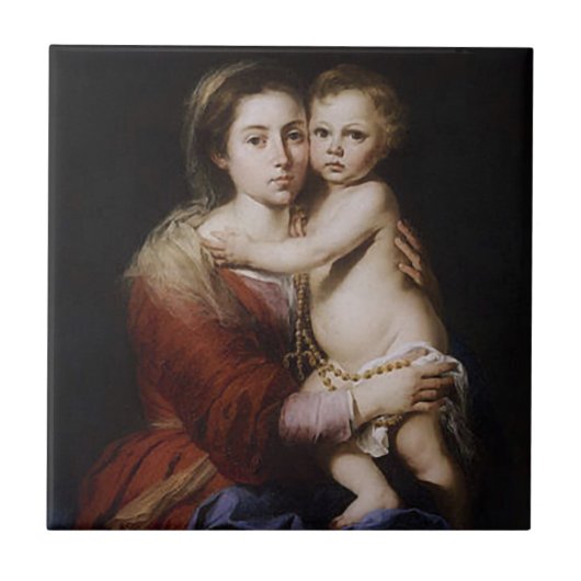 ロザリオヴァージンタイルの私たちの女性メアリー タイル (正面)