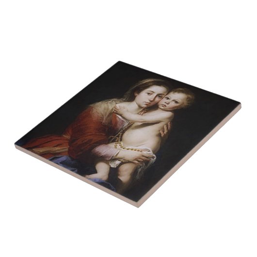 ロザリオヴァージンタイルの私たちの女性メアリー タイル (側面)