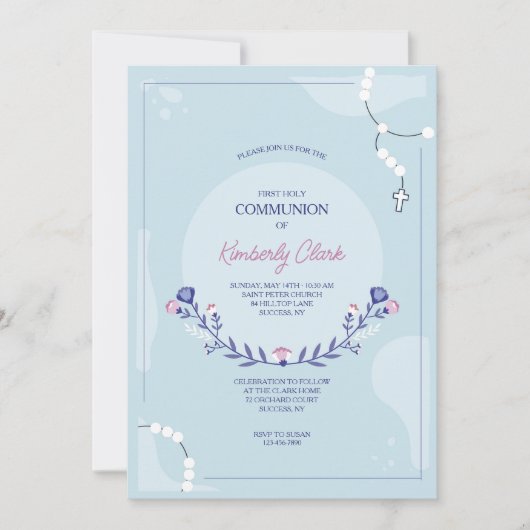 ロザリオ宗教招待状 招待状 (正面)