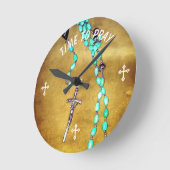 ロザリオ時計までの時祈刻 ラウンド壁時計 (傾斜)