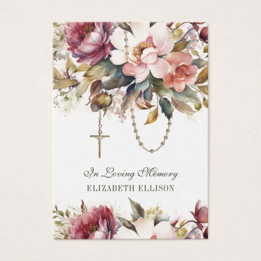 ロザリオ葬儀記念祈りの言葉フローラ (正面)