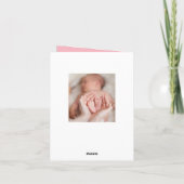 ロザリオ・クロスモノグラムスクリプト写真の宗教的 サンキューカード (裏面)