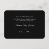 ロザリオ・クロスモノグラムスクリプト写真の宗教的 サンキューカード (裏面)