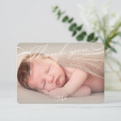 ロザリオ・クロス・モノグラム・スクリプト写真宗教 サンキューカード (スタンド正面)