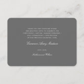 ロザリオ・クロス・モノグラム・スクリプト写真宗教 サンキューカード (裏面)