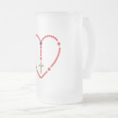 ロザリオ(赤と青のバラ) フロストグラスビールジョッキ (正面右)