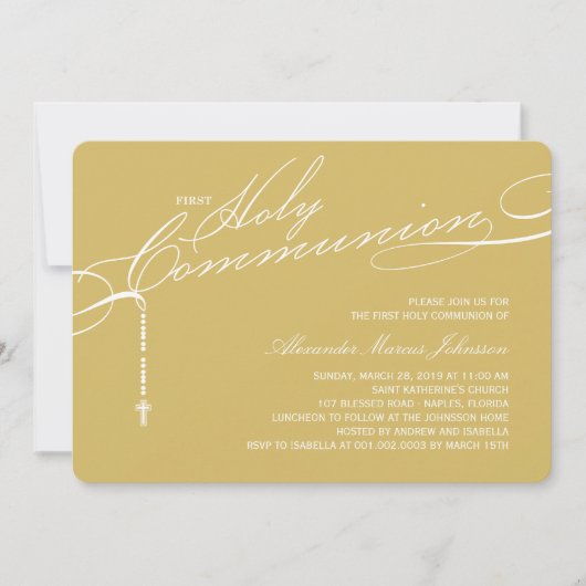 ロザリモダンオ第1回聖餐会写真宗教 招待状 (正面)