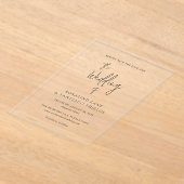 ロザリンドモダンエレガントな結婚式デートを保存 アクリル招待状 (レイダウン)