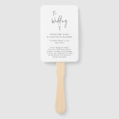 ロザリンドモダンタイポグラフィエレガントウェディングプログラム ハンドファン (正面)