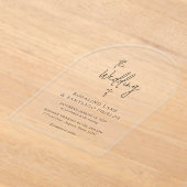 ロザリンドモダンタイポグラフィエレガントウェディング アクリル招待状 (レイダウン)