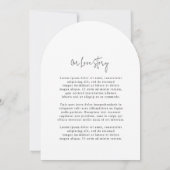 ロザリンドモダンタイポグラフィエレガントウェディング 招待状 (裏面)