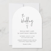 ロザリンドモダンタイポグラフィエレガントウェディング 招待状 (正面)