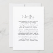 ロザリンドモダンタイポグラフィエレガントウェディング 招待状 (裏面)