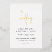 ロザリンドモダンタイポグラフィエレガントウェディング 箔招待状 (正面)