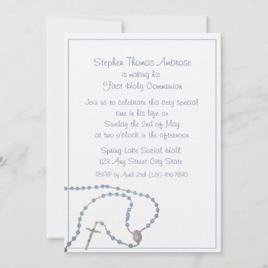 ロザリーブルー/コミュニオン 招待状 (正面)