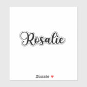 ロザリー名前 - 手書きカリグラフィー シール (シート)