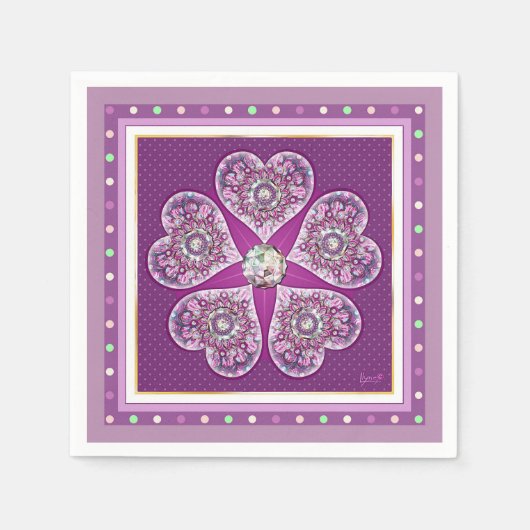 ロザースブルーまたは赤(ベビー&チャイルド) スタンダードカクテルナプキン (正面)