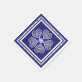 ロザースブルーまたは赤(ベビー&チャイルド) スタンダードカクテルナプキン (角)