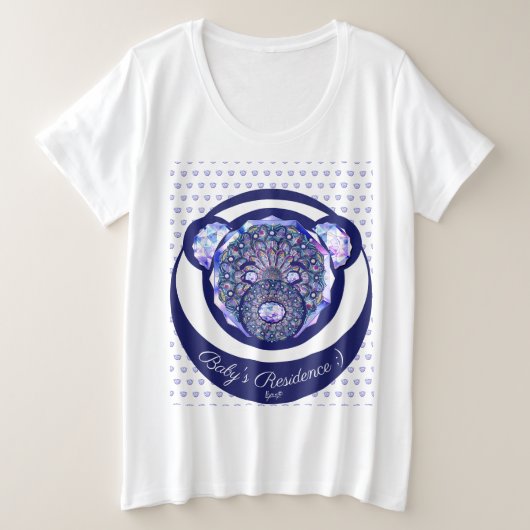 ロザースブルーまたは赤(ベビー&チャイルド) プラスサイズTシャツ (デザイン正面)