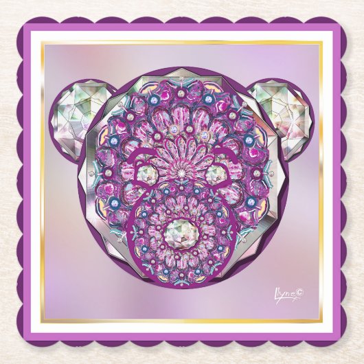 ロザースブルーまたは赤(ベビー&チャイルド) ペーパーコースター (正面)