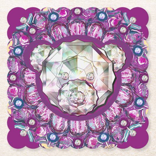 ロザースブルーまたは赤(ベビー&チャイルド) ペーパーコースター (正面)