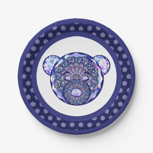 ロザースブルーまたは赤(ベビー&チャイルド) ペーパープレート (正面)