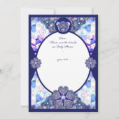 ロザースブルーまたは赤(ベビー&チャイルド) 招待状 (裏面)