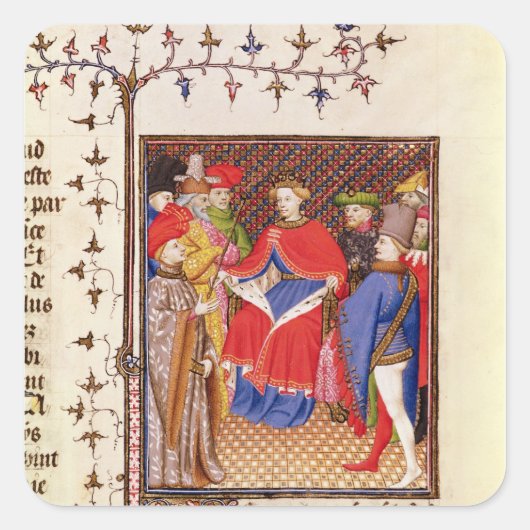 ロザーヌは国民の使者に返事をする スクエアシール (正面)