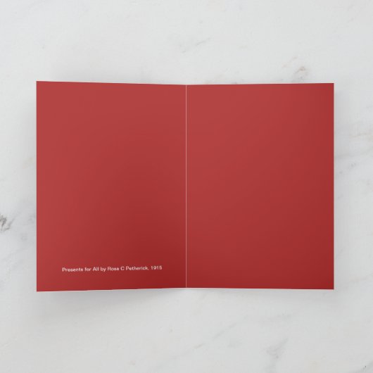 ロザ・C・ペザリックによる『すべての人のためのプレゼント』 シーズンカード (内部)