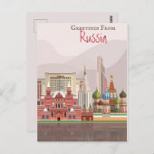 ロシアからの挨拶 ポストカード (正面/裏面)