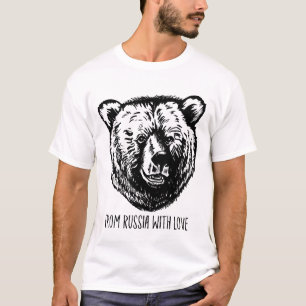 ロシアから恋の熊プーチン Tシャツ