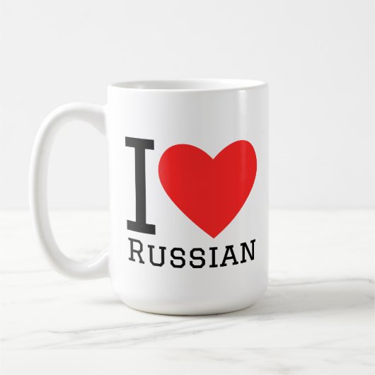 ロシアが好き コーヒーマグカップ (左)