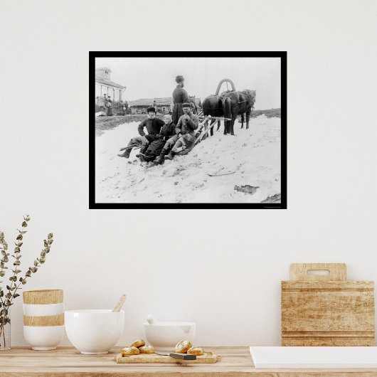 ロシアでのトロイカ旅行1880 ポスター (キッチン)