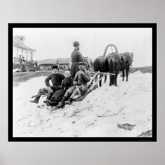 ロシアでのトロイカ旅行1880 ポスター (正面)