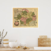 ロシアとシベリアの地図1706 ポスター (キッチン)