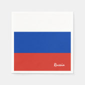ロシアとロシアの国旗のパーティーファッション/スポーツファン スタンダードカクテルナプキン (正面)