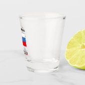 ロシアとロシア国旗 お名前入り ショットグラス (右)