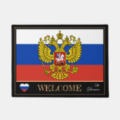 ロシアと国ロシアの旗の家のマット/スポーツウェルカム  ドアマット (正面)