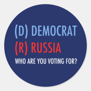 ロシアのおもしろいな選挙の民主党員Rのための投票D ラウンドシール
