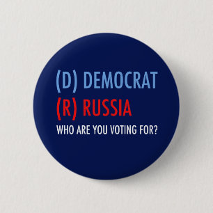 ロシアのおもしろいな選挙の民主党員Rのための投票D 缶バッジ