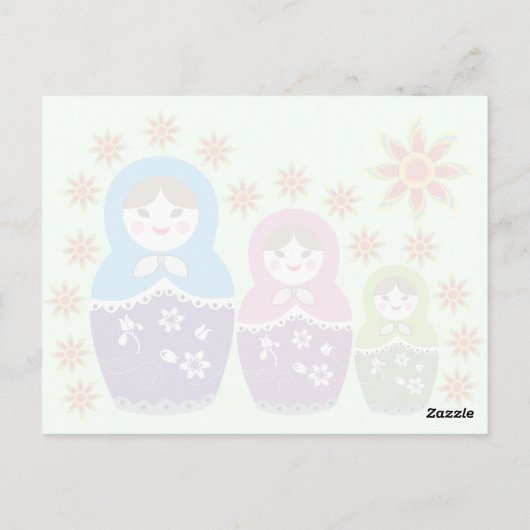 ロシアのお人形はがき ポストカード (裏面)