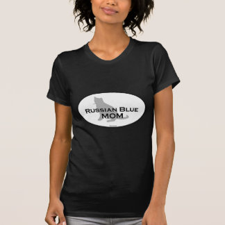 ロシアので青いお母さん Tシャツ